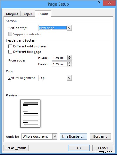 Cách thêm số dòng trong tài liệu Microsoft Word