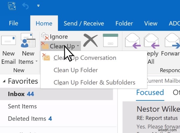 Cách dọn dẹp, thu gọn và giảm kích thước hộp thư trong Microsoft Outlook