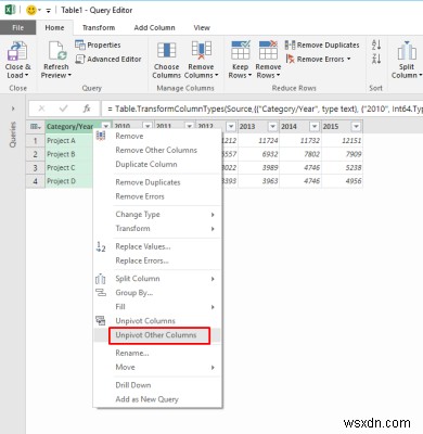 Cách hủy chia các bảng tĩnh trong Microsoft Excel 