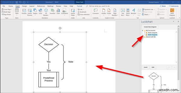 Tạo lưu đồ trong Lucidchart và nhập vào Microsoft Word 