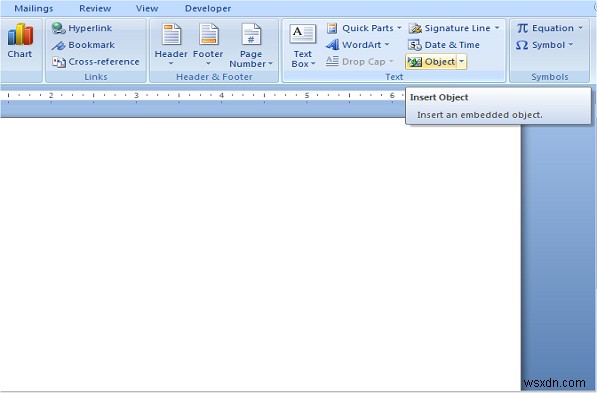 Cách chèn Bảng tính Excel trong Tài liệu Word 