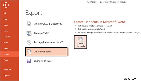 Trích xuất văn bản từ bản trình bày PowerPoint sang tài liệu Word