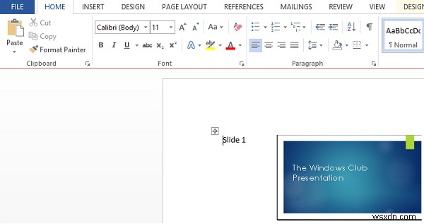 Trích xuất văn bản từ bản trình bày PowerPoint sang tài liệu Word