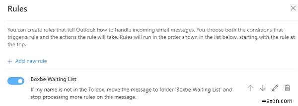 Cách xóa Danh sách chờ Boxbe khỏi Outlook