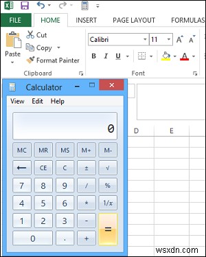 Cách thêm Máy tính Windows vào Thanh công cụ Truy nhập Nhanh của Excel 