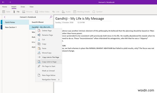 Chèn ảnh từ máy ảnh với ứng dụng OneNote Online 