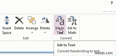 Làm thế nào để chuyển đổi Chữ viết tay thành Văn bản trong OneNote 