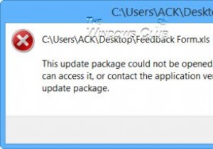 Không thể mở gói cập nhật này - Các chương trình Microsoft Office 