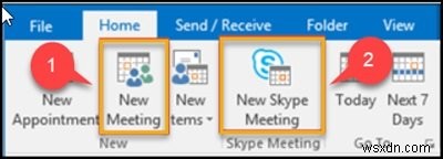 Cách lên lịch cuộc họp Skype trên Lịch nhóm trong Outlook 