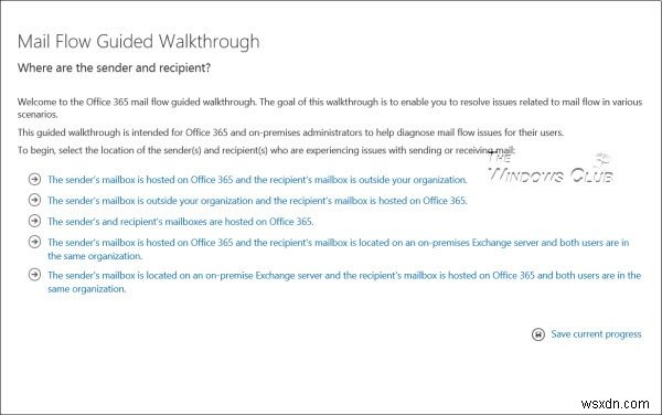 Trình gỡ rối luồng thư Office 365 từ Microsoft 
