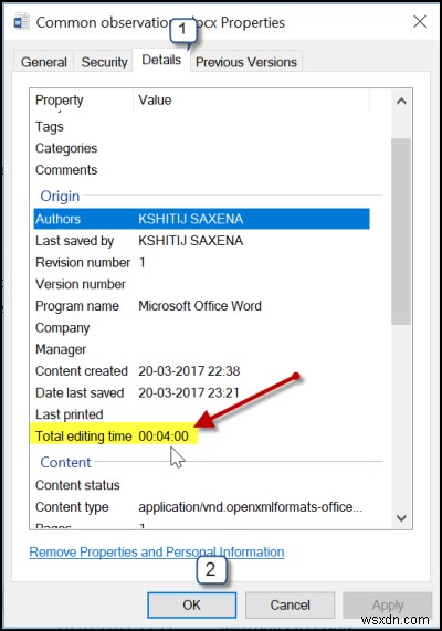 Cách theo dõi Tổng thời gian chỉnh sửa dành cho tài liệu Microsoft Word 