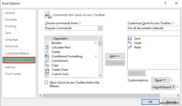 Tùy chỉnh Thanh công cụ truy nhập nhanh trong Excel để làm cho nó hoạt động cho bạn 