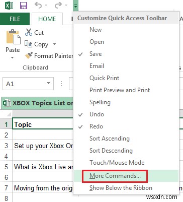 Tùy chỉnh Thanh công cụ truy nhập nhanh trong Excel để làm cho nó hoạt động cho bạn 