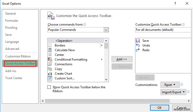 Tùy chỉnh Thanh công cụ truy nhập nhanh trong Excel để làm cho nó hoạt động cho bạn 