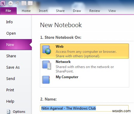 Cách tạo Sổ tay mới và thêm Trang trong OneNote 