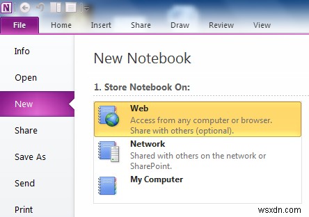 Cách tạo Sổ tay mới và thêm Trang trong OneNote 