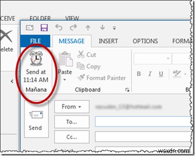 Lên lịch Thư, Hủy hoặc Hoàn tác Gửi Mai với phần bổ trợ Mañana Mail cho Outlook 