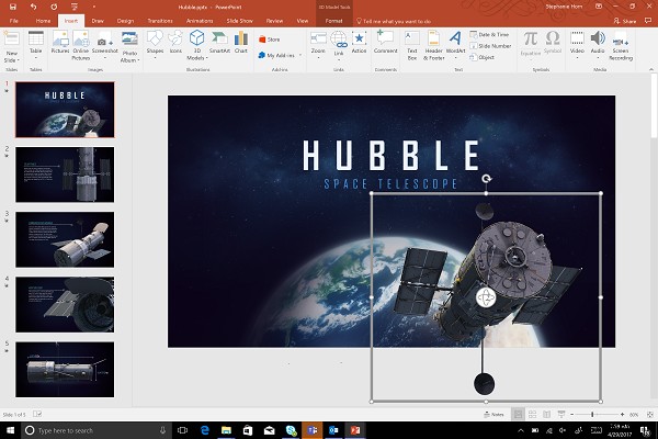 Cách chèn Mô hình 3D động vào bản trình bày PowerPoint của bạn 