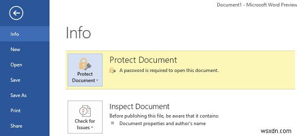 Cách đặt mật khẩu bảo vệ tài liệu Microsoft Office 