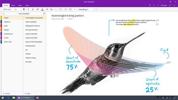 Sự khác biệt giữa OneNote và OneNote cho Windows 10 