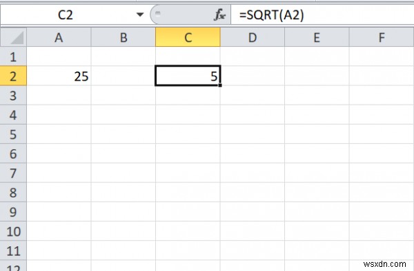 Cách tìm Căn bậc hai của một số trong Excel 