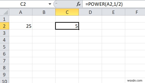 Cách tìm Căn bậc hai của một số trong Excel 