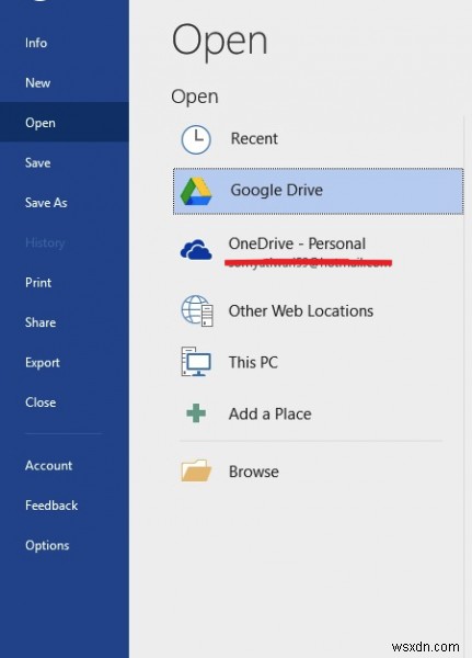 Thêm Dropbox, Google Drive và Box làm Microsoft Office trực tuyến Lưu vị trí 
