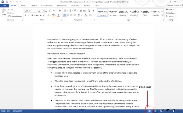 Cách sử dụng tính năng Chế độ đọc trong Microsoft Word 