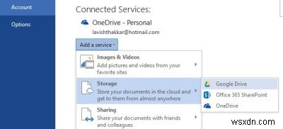 Thêm Google Drive và Dropbox làm Lưu vị trí trong Microsoft Office 