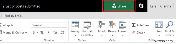 Cách đồng tác giả và cộng tác trên sổ làm việc Excel cùng một lúc 