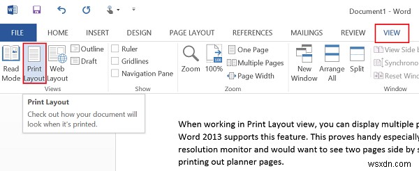 Cách xem nhiều trang trong Microsoft Word cùng một lúc 