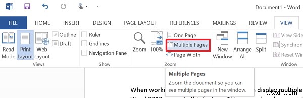 Cách xem nhiều trang trong Microsoft Word cùng một lúc 
