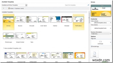 Cách tạo Danh thiếp bằng Microsoft Publisher 