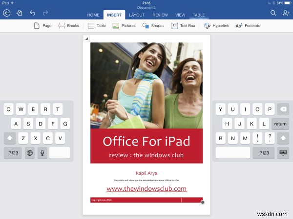 Đánh giá về Microsoft Office cho iPad 