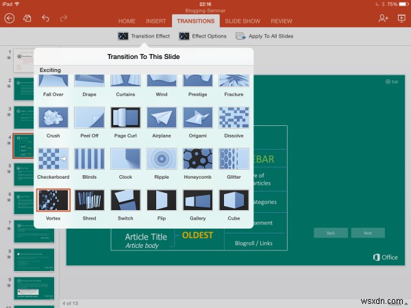 Đánh giá về Microsoft Office cho iPad 