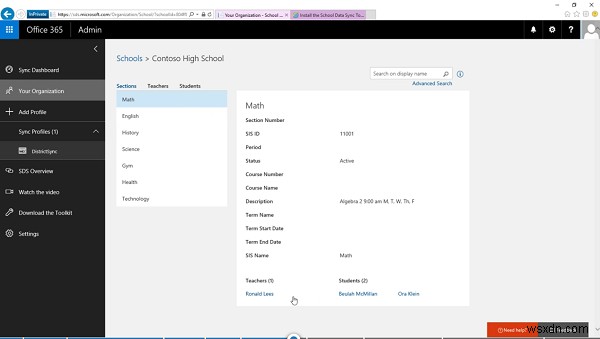 Microsoft School Data Sync:Các tính năng của giải pháp tự động hóa lớp học trực tuyến 