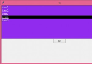 Làm cách nào để chỉnh sửa một mục Listbox trong Tkinter? 