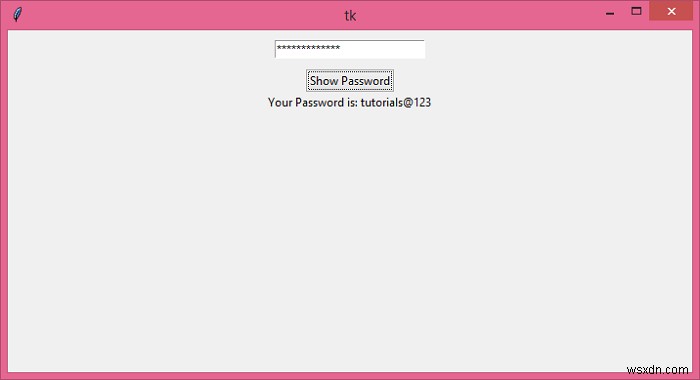 Làm cách nào để tạo Trường nhập mật khẩu trong Tkinter? 