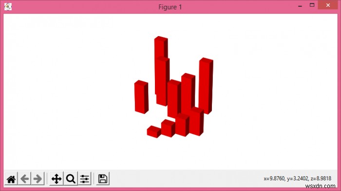 Vẽ các thanh 3D không có trục trong Matplotlib 