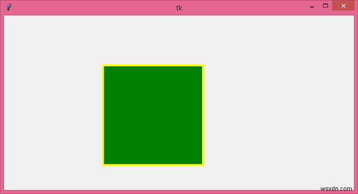Làm cách nào để tô màu đường viền của một hình chữ nhật canvas trong Tkinter? 
