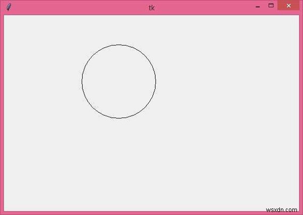 Vẽ một vòng tròn bằng Tkinter Python 