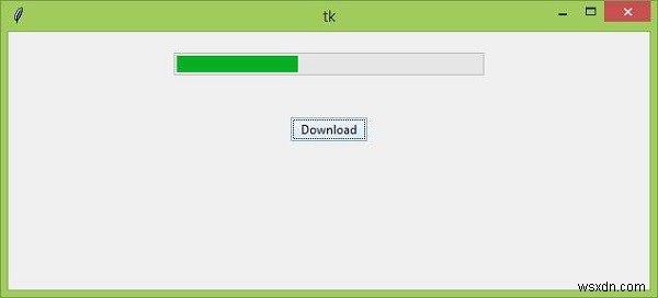 Làm cách nào để tạo thanh tiến trình tải xuống trong Tkinter? 