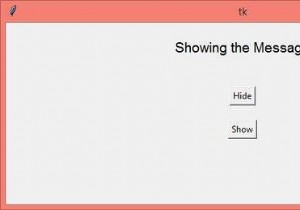 Hiển thị và Ẩn tiện ích con trong Tkinter? 