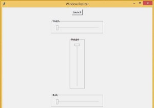 Bảng điều khiển Window Resizer trong Tkinter 