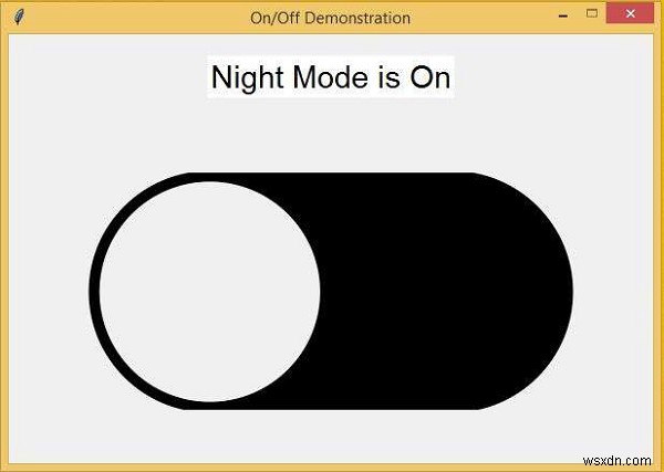 Nút chuyển đổi Bật / Tắt trong Tkinter 