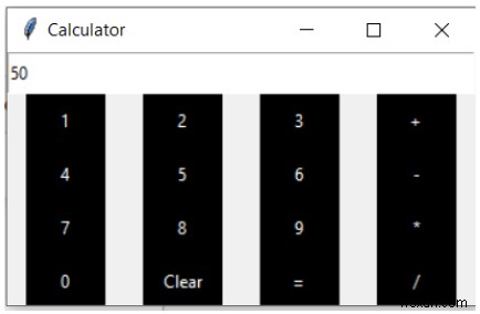 Máy tính GUI đơn giản sử dụng Tkinter trong Python 