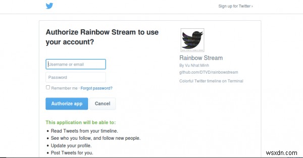 Rainbow Stream - Ứng dụng Twitter dòng lệnh nâng cao dành cho Linux 