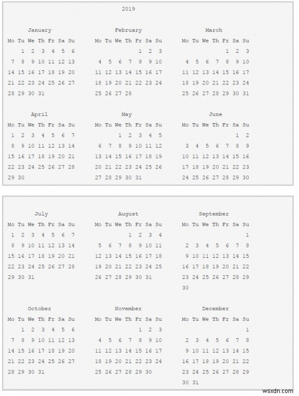 Các hàm lịch trong Python - (calendar (), month (), isleap ()?) 