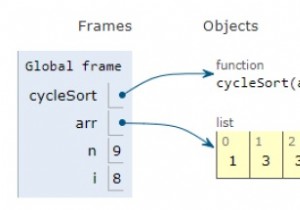 Chương trình Python để sắp xếp chu kỳ 