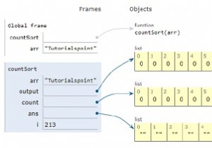 Chương trình Python để sắp xếp đếm 